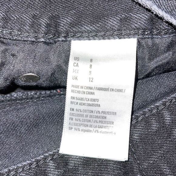 American Eagle Outfitters Womens High Rise Festival Denim Shorts Black Size‎ 8 - Picture 6 of 9